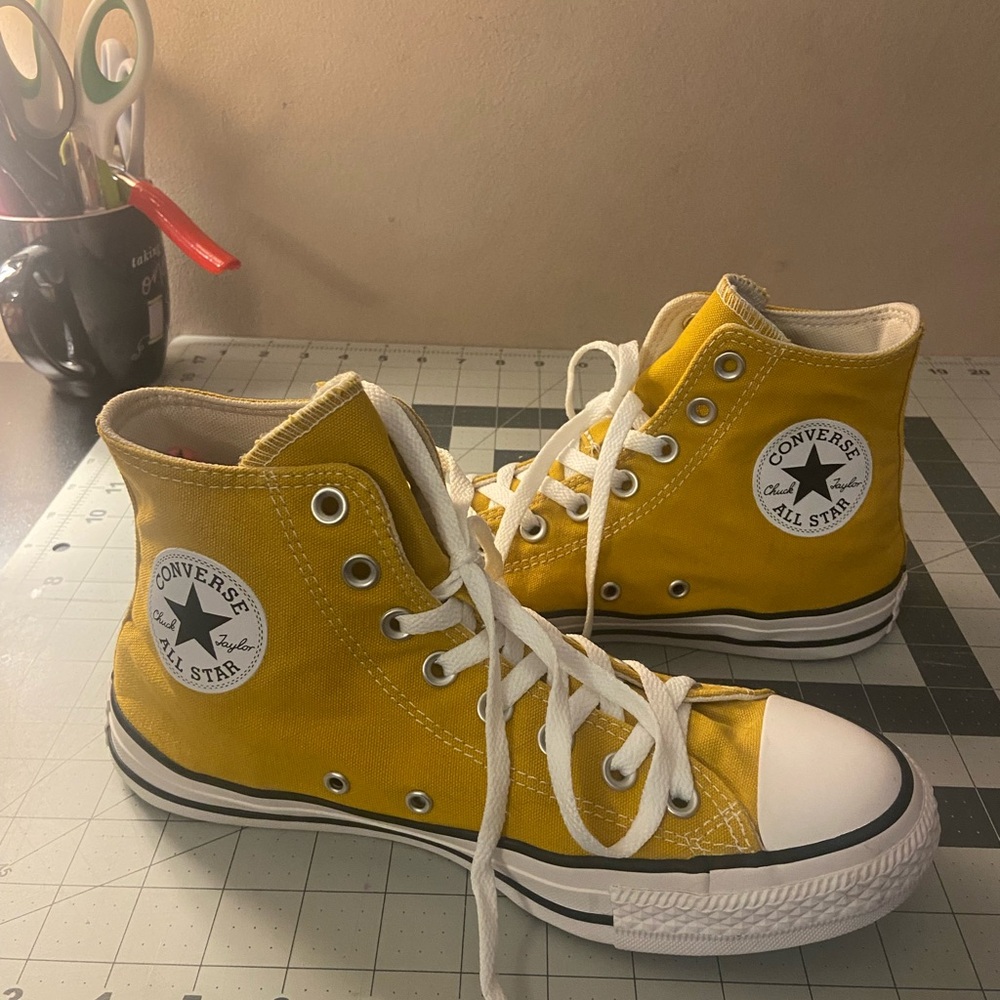Converse Mustard High-Top Sneakers